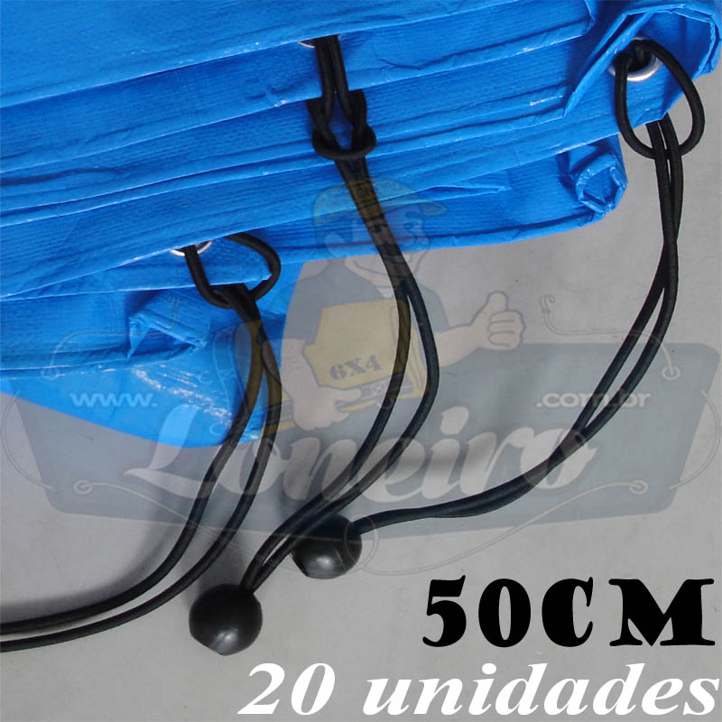 Elásticos de Fixação LonaFlex Bola 50cm com 20 Unidades - Loneiro Lonas  Plasticas Capa para Piscina Tecidos Lona de Caminhao